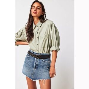 New AGOLDE Parker Angled Hem Skirt Sz 28